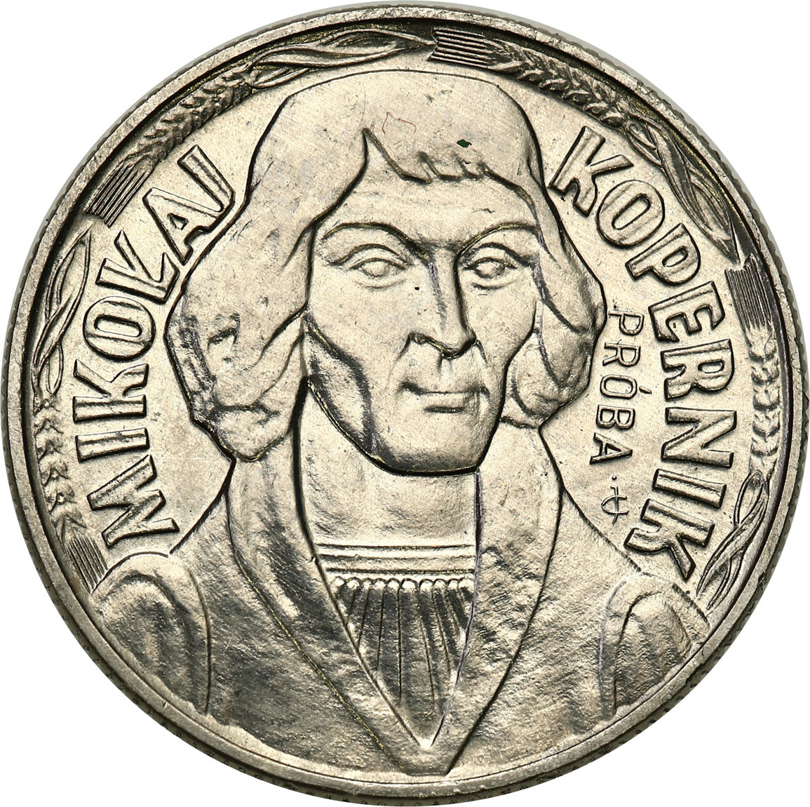 PRL. PRÓBA Nikiel 10 złotych 1973 - Mikołaj Kopernik